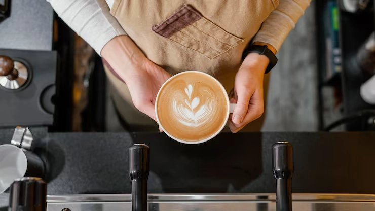 coffee latte at coffeeshop