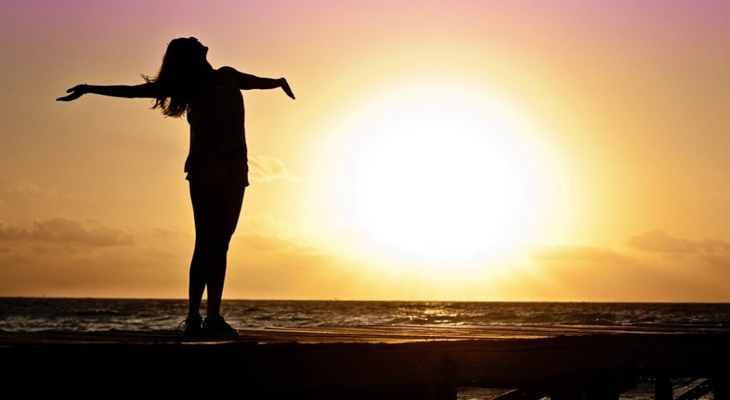 woman in the bali beach