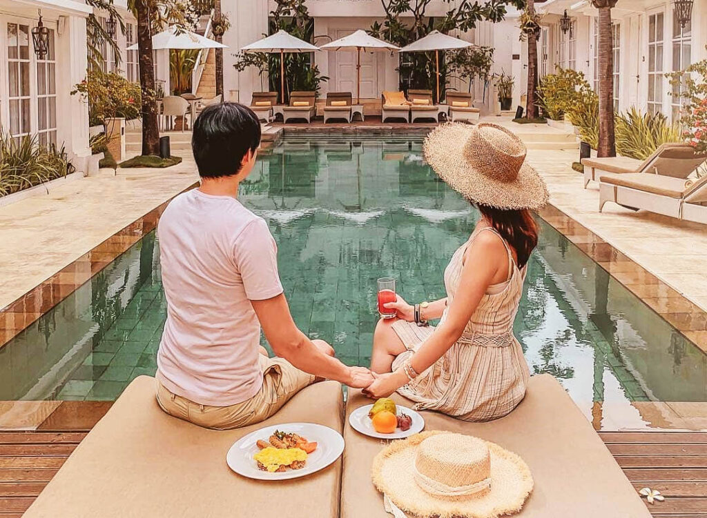 honeymoon in a boutique hotel seminyak, the colony hotel bali
