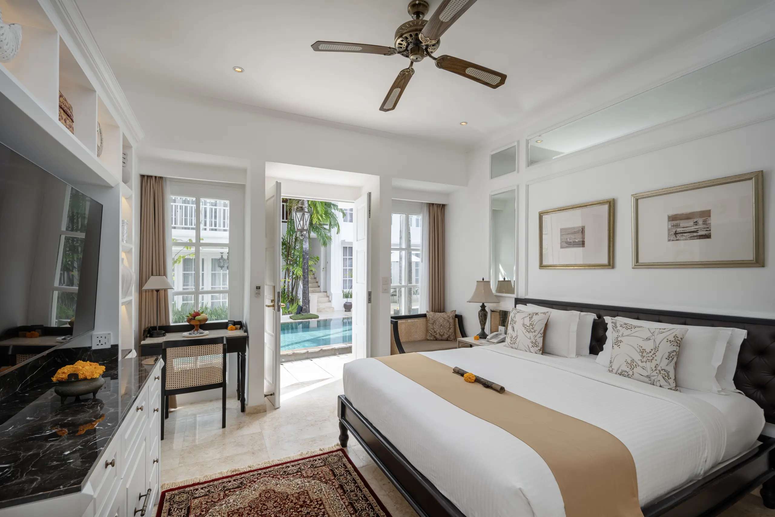 deluxe room interior at the colony hotel bali, a boutique hotel =