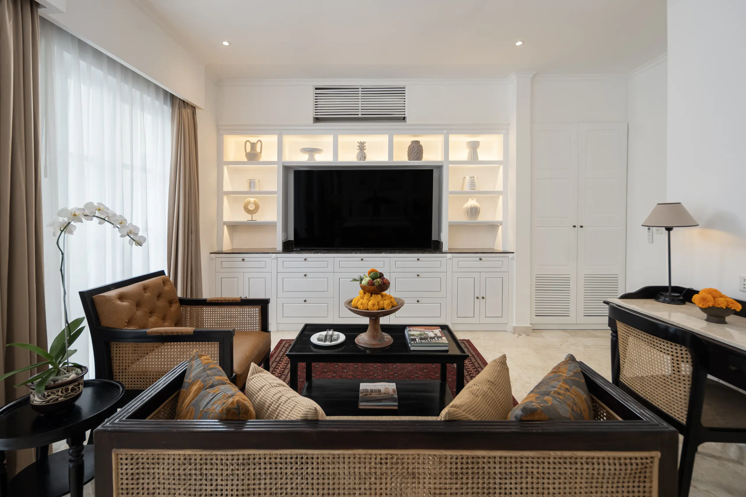 junior suite living room at the colony hotel Bali, a boutique accommodation in Seminyak