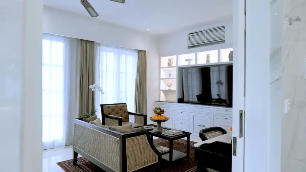 Living Room Area in Junior Suite at The Colony Hotel Bali, Luxury Boutique Stay in Seminyak
