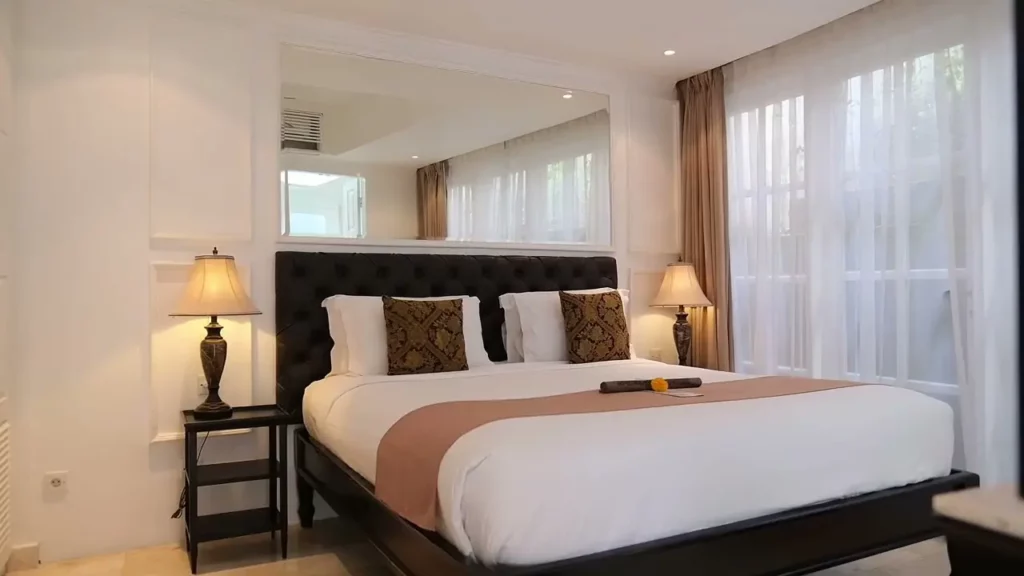 Superior Room Bedroom Setup at The Colony Hotel Bali, Elegant Boutique Stay in Seminyak