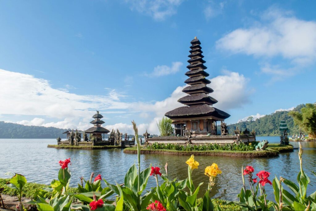 The scenery of beautiful Bali Indonesia