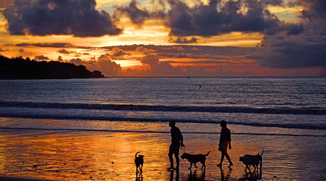 Kuta and Legian Beach at 7 Pm