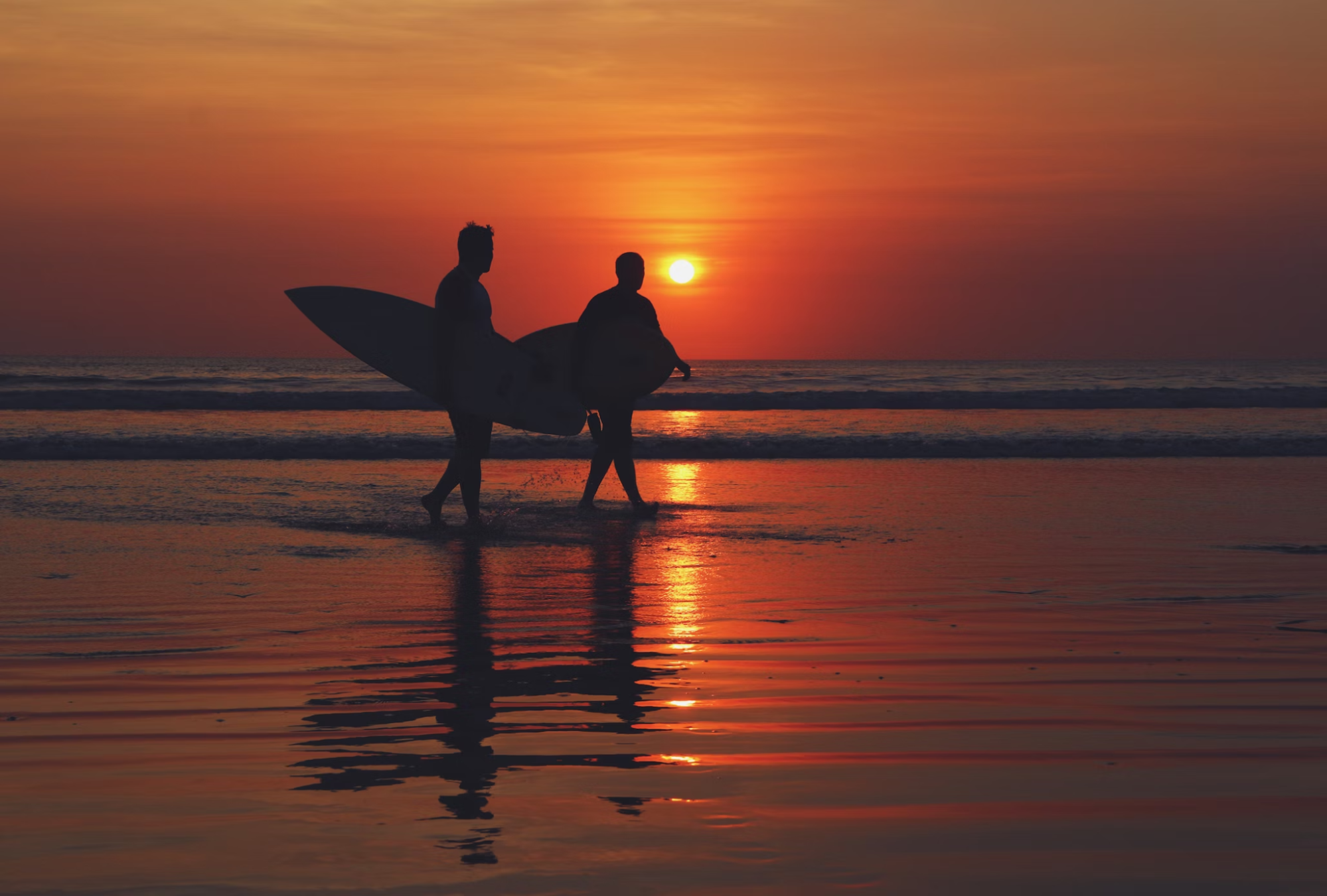 Seminyak beach as surfing spot