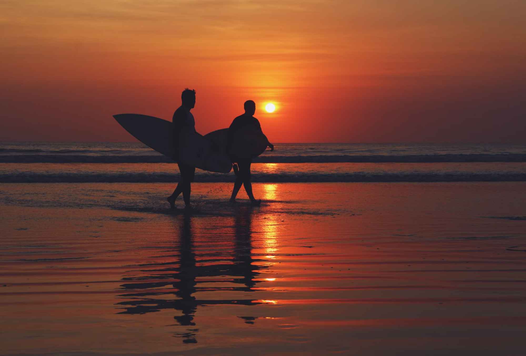 Surfing in Seminyak Beach