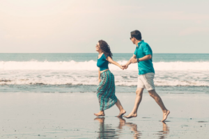 couple enjoy their honeymoon in seminyak bali